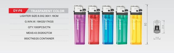Προσαρμόσιμος Dongyi Flint Gas Lighter Dy-F6 Ανανεώσιμος και Προσαρμογή από Dongyi