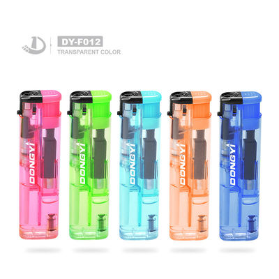Διαφανές χρώμα OEM Windproof αναπτήρα για προώθηση μοντέλο ΝΟ. DY-F012 7.88*2.1*1.1 CM