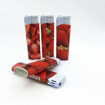 Επαναγεμιζόμενο πολύχρωμο πλαστικό αναπτήρα φράουλας με λειτουργία αντοχής παιδιών