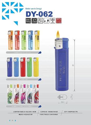 Διαφανές χρώμα Slim αναπτήρας τσιγάρων 8.1*2.03*1.16CM με επαναφορτιζόμενη λειτουργία