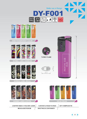 ISO9994 Dy-F001 Dongyi Windproof Gas Lighter με πλαστικό φακό και EUR Standard
