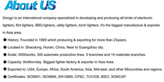 Δείγματα κουζίνας US 0.01/Piece Dongyi Windproof Gas Lighter με ISO99994 Dy-F001
