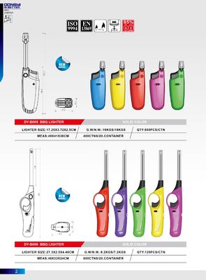 Πιστοποιημένο Gas BBQ Lighter 27.3*2.5*4.6cm με πιστοποίηση ISO22072