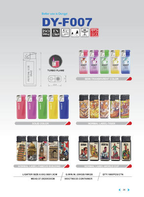 2022 Dongyi EUR Style Classic Windproof Gas Lighter Dy-F007 με πλαστικό υλικό