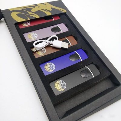 Επαναφορτώσιμο φορτιστή USB αδιάβροχο ηλεκτρονικό φωτιστήρα δακτυλικών αποτυπωμάτων DY-USB01